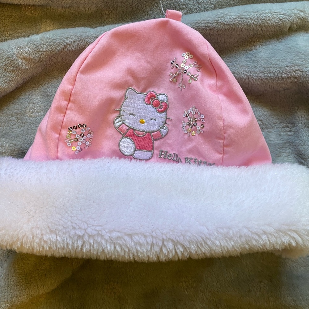Little girls hello kitty winter hat
